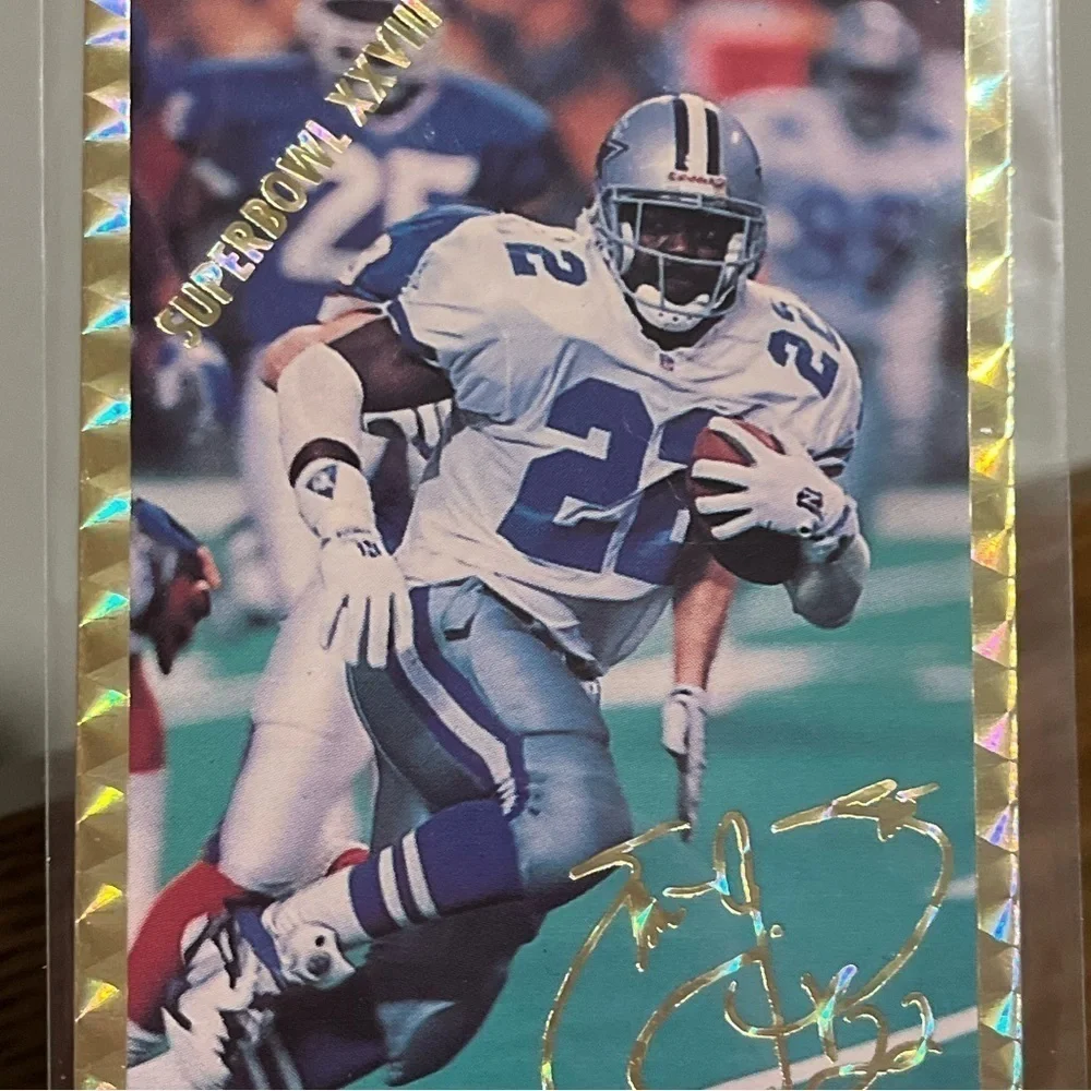 🏈🏈 𝅺Emmett Smith Rare 1994 Promotional Photo/Card 1/5000